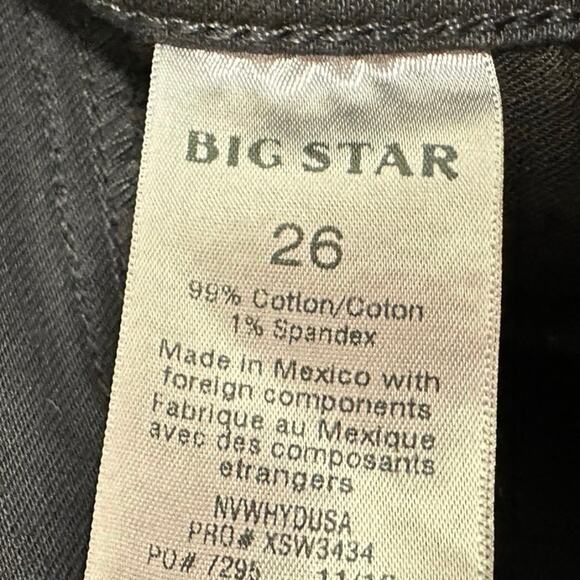 BIG STAR Jeans Womens Size 26 Hydra Cigarette Black - Picture 7 of 7